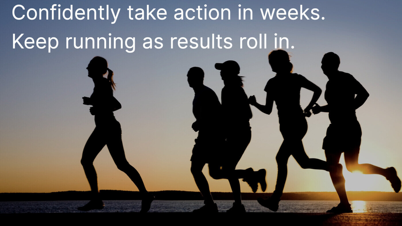 YakData Confidently take action in weeks Keep running as results roll in